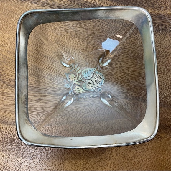 Set of Georges Briard Sterling Silver Overlay Glass Bowls - Picture 9 of 16